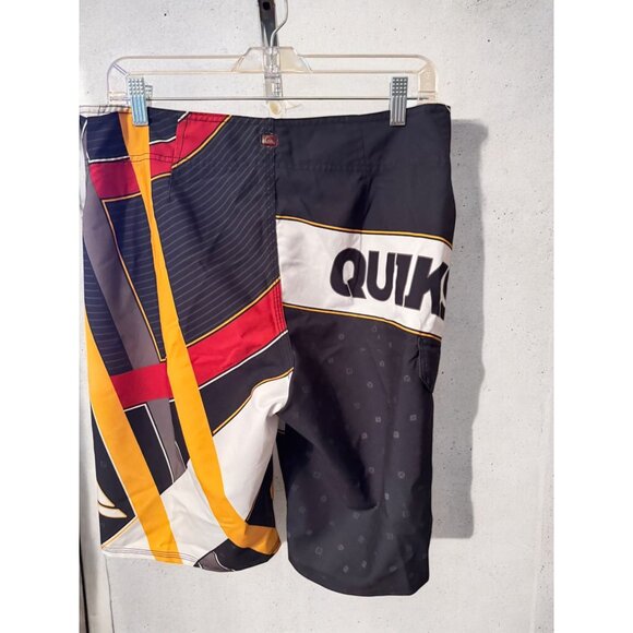 Quiksilver Mens Graphic Board Shorts Multicolor Red/Yellow/Black Swimwear - Picture 6 of 11